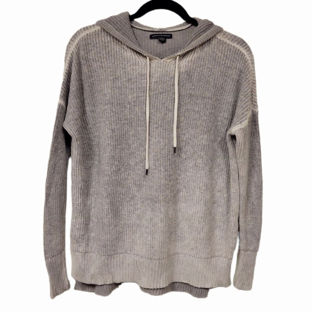 American Eagle Outfitters knit sweater hoodie Heathered black grey size XS